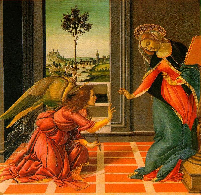 BOTTICELLI, Sandro The Cestello Annunciation dfg